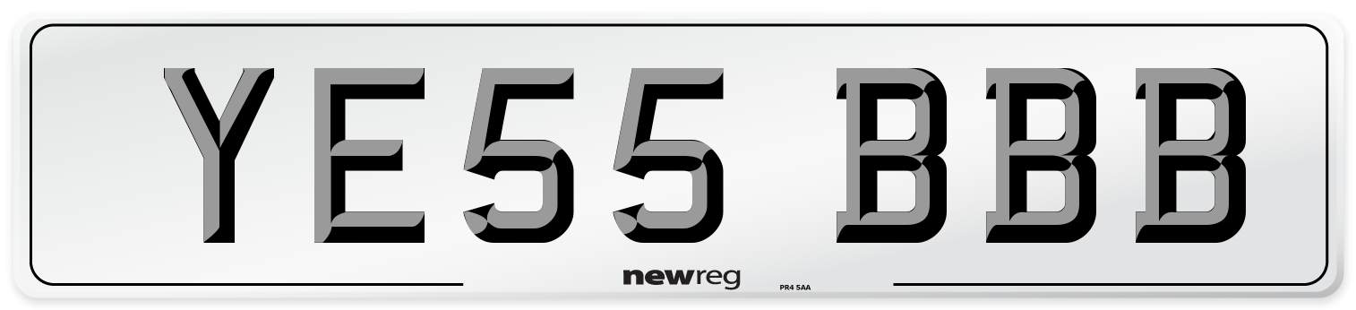 YE55 BBB Number Plate from New Reg